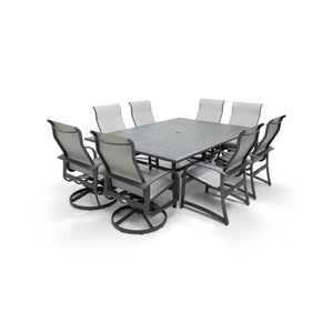 Wakefield 9 Piece 60"x84" Rect. Table Sling Dining Group - The Great Escape
