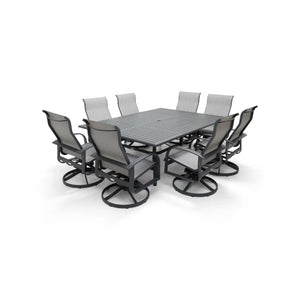 Wakefield 9 Piece 60"x84" Rect. Table Sling Dining Group - The Great Escape