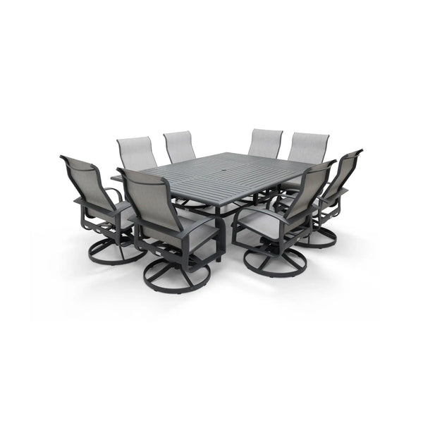 Wakefield 9 Piece 60"x84" Rect. Table Sling Dining Group - The Great Escape