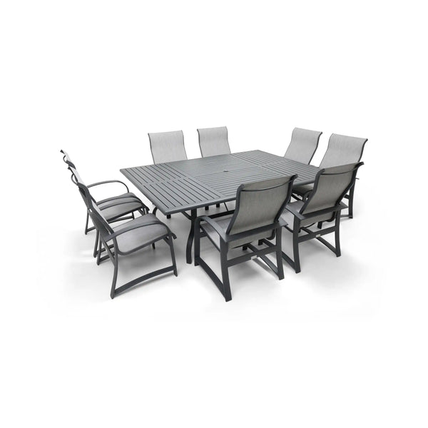 Wakefield 9 Piece 60"x84" Rect. Table Sling Dining Group - The Great Escape