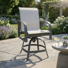 Wakefield Sling Swivel Counter Height Stool - The Great Escape