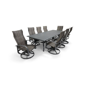 Wakefield 9 Piece Woven 44"x112" Rectangle Dining Group - The Great Escape