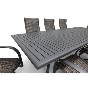 Wakefield 9 Piece Woven 44"x112" Rectangle Dining Group - The Great Escape