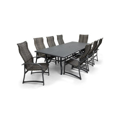 Wakefield 9 Piece Woven 44"x112" Rectangle Dining Group - The Great Escape
