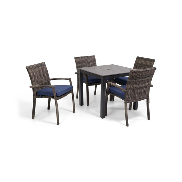 Woodridge 5 Piece Woven Dining Group Canvas Indigo - The Great Escape