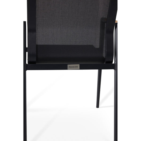 Capri Sling Stacking Teak Accent Arm Chair - The Great Escape