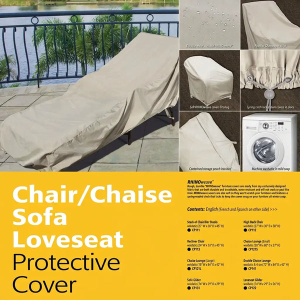 Chair Chaise Sofa Loveseat Protective Cover Info Poster General Image - The Great Escape