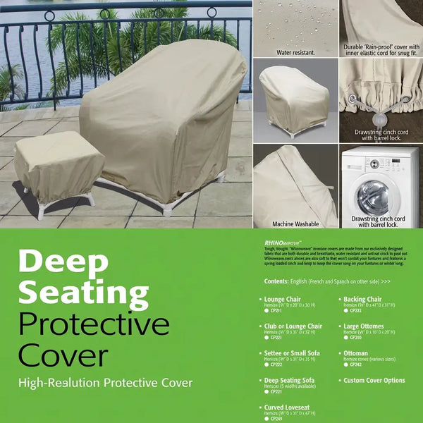 Deep Seating Protective Cover Info Poster General Image - The Great Escape