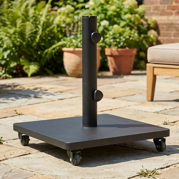 120LB Steel Square Rolling Base - Black - The Great Escape