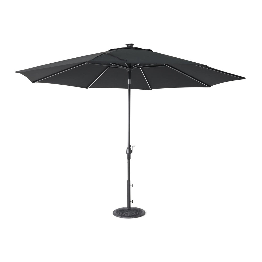11' Designer Infinite 360° Auto Tilt Solar Lux Umbrella Black - The Great Escape