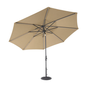 11' Designer Infinite 360° Auto Tilt Solar Lux Umbrella Heather Beige - The Great Escape