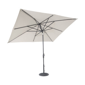 8'x10' Designer Rectangle Infinite 360° Auto Tilt Solar Lux Umbrella Cast Ash - The Great Escape