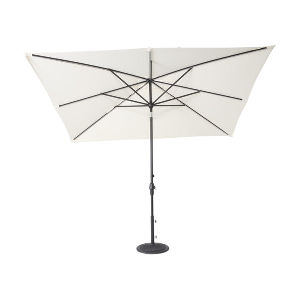 8'x10' Designer Rectangle Infinite 360° Auto Tilt Solar Lux Umbrella Natural - The Great Escape