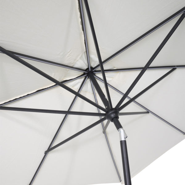 8'x10' Designer Rectangle Infinite 360° Auto Tilt Solar Lux Umbrella Natural - The Great Escape