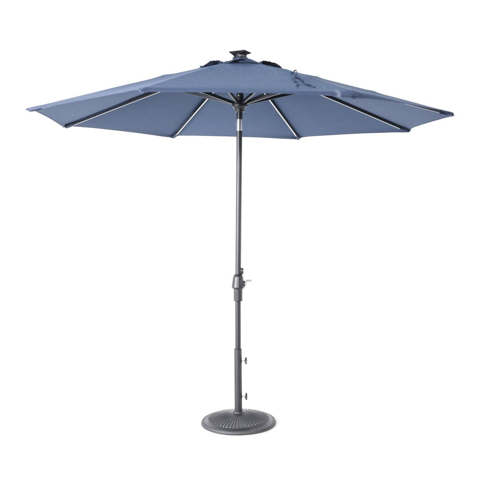 9' Designer Infinite 360° Auto Tilt Solar Lux Umbrella Spectrum Indigo - The Great Escape