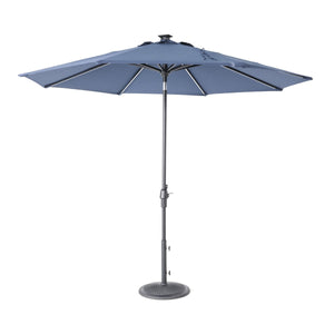 9' Designer Infinite 360° Auto Tilt Solar Lux Umbrella Spectrum Indigo - The Great Escape