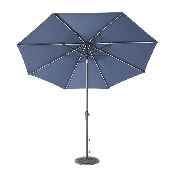 9' Designer Infinite 360° Auto Tilt Solar Lux Umbrella Spectrum Indigo - The Great Escape