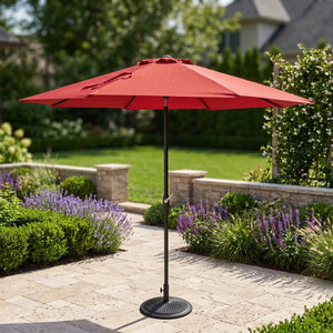 9' Deluxe Umbrella - Ruby Red - The Great Escape