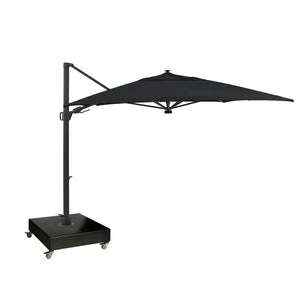10'x13' Designer Rectangle Solar Lux Infinite Tilt Cantilever Umbrella - Black - The Great Escape