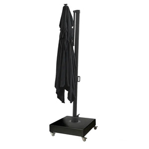 10'x13' Designer Rectangle Solar Lux Infinite Tilt Cantilever Umbrella - Black - The Great Escape