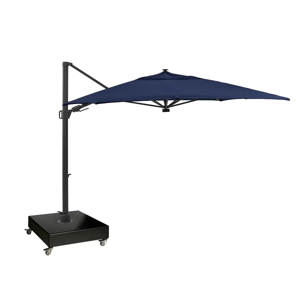 10'x13' Designer Rectangle Solar Lux Infinite Tilt Cantilever Umbrella Spectrum Indigo - The Great Escape