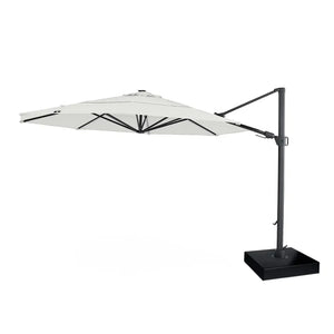 13' Designer Octagon Solar Lux Cantilever Umbrella - Natural - The Great Escape