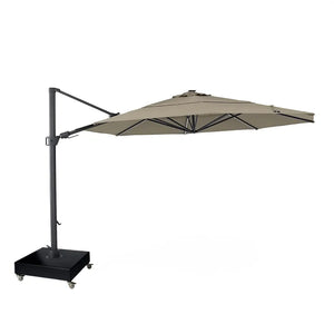 13' Designer Octagon Solar Lux Cantilever Umbrella - Cast Ash - The Great Escape