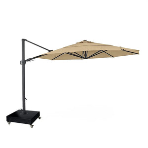 13' Designer Octagon Solar Lux Cantilever Umbrella - Heather Beige - The Great Escape
