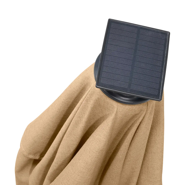 13' Designer Octagon Solar Lux Cantilever Umbrella - Heather Beige - The Great Escape