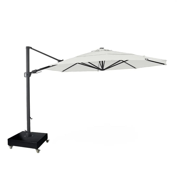 13' Designer Octagon Solar Lux Cantilever Umbrella - Natural - The Great Escape