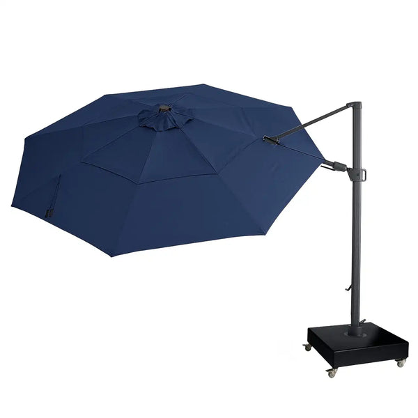 13' Designer Octagon Solar Lux Cantilever Umbrella - Spectrum Indigo - The Great Escape