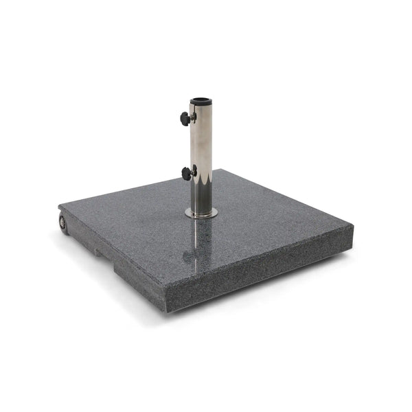 132 lbs. Grey Granite EZ Lock Rolling Umbrella Base - The Great Escape