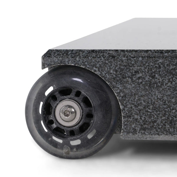 132 lbs. Grey Granite EZ Lock Rolling Umbrella Base - The Great Escape