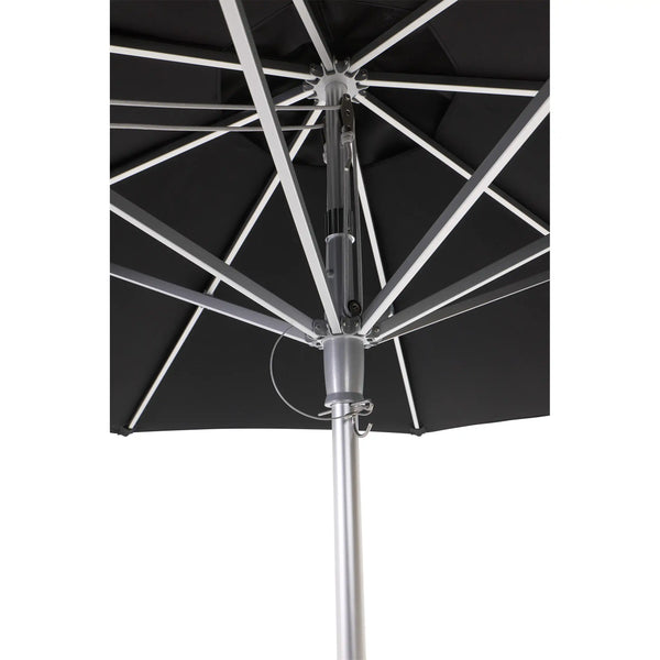 10' Commercial Octagonal Valencia Market Umbrella Black - The Great Escape