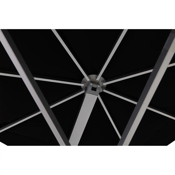13' Square Commercial Valarium Cantilever Umbrella Black - The Great Escape