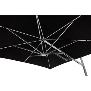 13' Square Commercial Valarium Cantilever Umbrella Black - The Great Escape