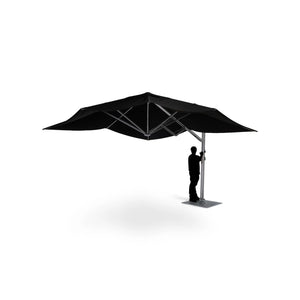 13' Square Commercial Valarium Cantilever Umbrella Black - The Great Escape