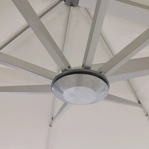 13' Square Commercial Valarium Cantilever Umbrella Natural - The Great Escape