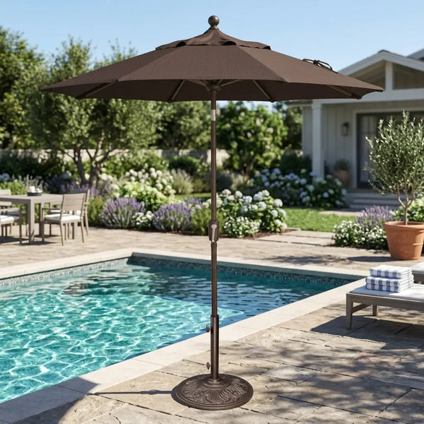 7.5' Classic Umbrella - Walnut - The Great Escape