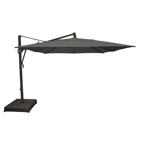10'x13' Classic Rectangle AKZ Cantilever Umbrella Charcoal - The Great Escape