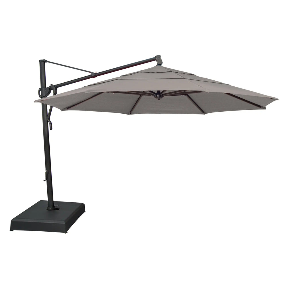 13' Classic Octagon AKZ Left-To-Right Tilt Cantilever Umbrella Charcoal - The Great Escape