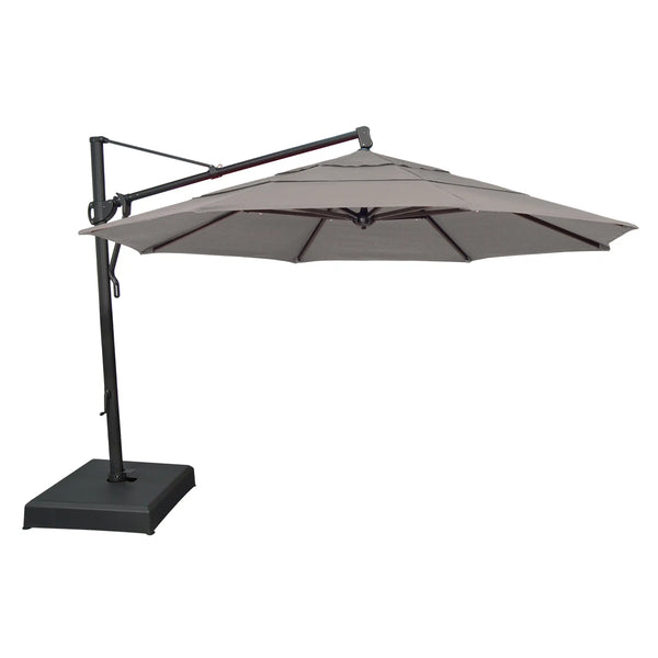 13' Classic Octagon AKZ Left-To-Right Tilt Cantilever Umbrella - Charcoal - The Great Escape