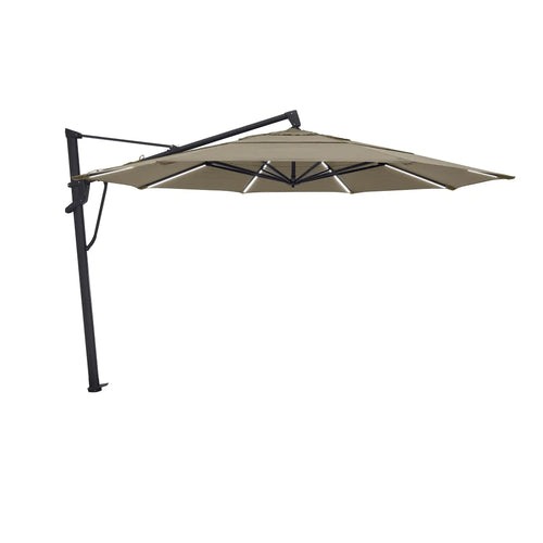 13' Designer Octagon AKZ+ Starlux Cantilever Umbrella - Cast Ash - The Great Escape