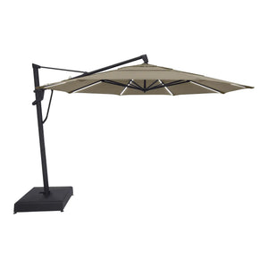 13' Designer Octagon AKZ+ Starlux Cantilever Umbrella - Cast Ash - The Great Escape