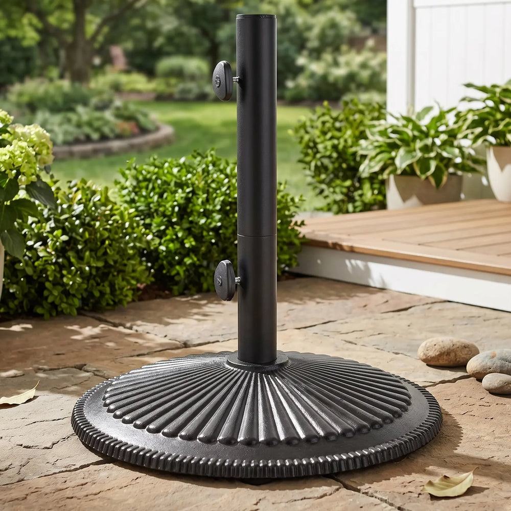 50LB Classic Cast Iron Umbrella Base - Black - The Great Escape
