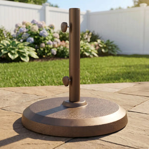 50LB Designer Cast Aluminum Umbrella Base - Bronze - The Great Escape